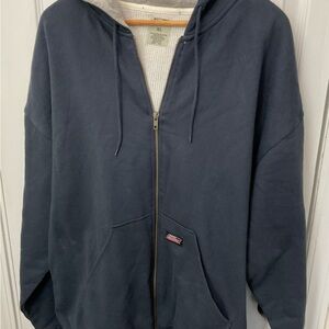 Dickies Men's Dark Blue Zip-Up Sweater